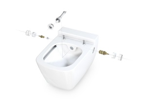 Vas WC Teceone suspendat cu functie bideu Alb, si capac Soft-Close inclus - Img 3