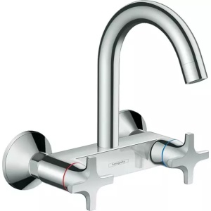 Baterie bucatarie dubla comanda Hansgrohe Logis M32 cu 1 jet 71286000 - Img 1