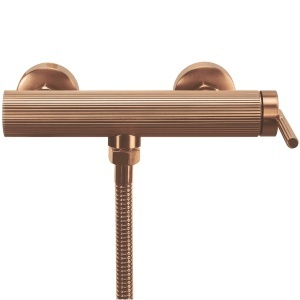 Baterie de dus Rea Argon cupru periat cu set de dus inclus - Img 2