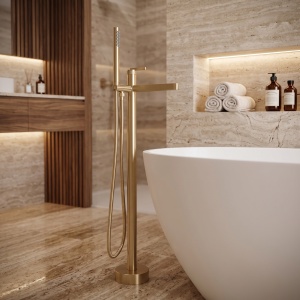 Baterie de pardoseala pentru cada Rea Grace Brush Gold - Img 6