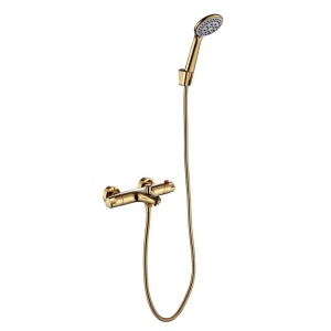 Baterie dus cu termostat si cu montaj pe perete, T205 Gold - Img 3