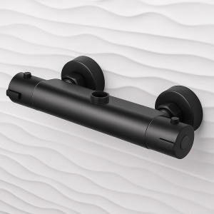 Baterie dus cu termostat si montaj pe perete T203 Black - Img 3