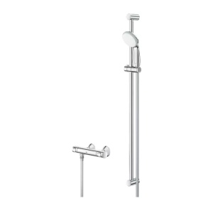 Baterie dus Grohe Precision Flow termostatata crom lucios cu set de dus - Img 2