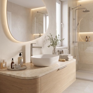 Baterie inalta pentru lavoar Rea Grace brush nickel - Img 4
