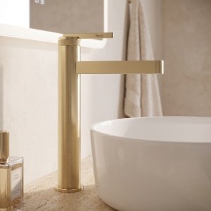 Baterie inalta pentru lavoar Rea Grace Brushed Gold - Img 7