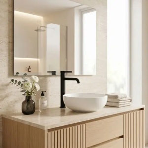 Baterie inalta pentru lavoar Rea Rivo Black High - Img 3