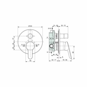 Baterie incastrata cada Ideal Standard Alpha - Img 2