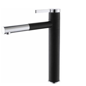 Baterie lavoar PRO ALTO High, Montaj pe chiuveta, Capat Ajustabil, inaltime 29.5cm, finisaj Negru - Img 3