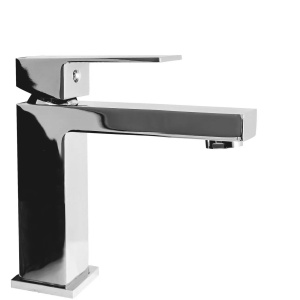 Baterie Lavoar REA FENIX CHROM Low, Montaj Pe Blat/Lavoar, Capat Fix, Monocomanda, Inaltime 15 Cm, Finisaj Crom - Img 1