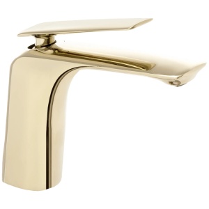 Baterie Lavoar REA JAGER GOLD LOW, Montaj Pe Blat, Capat Fix, Monocomanda, Inaltime 16 Cm, Auriu - Img 2