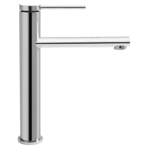 Baterie Lavoar REA OVAL CROM High, Montaj Pe Blat, Capat Fix, Monocomanda, Inaltime 27 Cm, Crom - Img 4