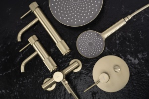 Baterie pentru baie inalta Rea Lungo Stripe Brush Gold - Img 11
