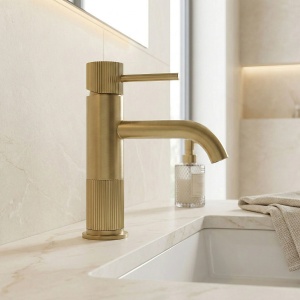 Baterie pentru baie Rea Lungo Stripe Brush Gold Low - Img 8