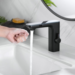 Baterie pentru lavoar FAPPER Black, Cu Afisaj LCD, Design Elegant - Img 2