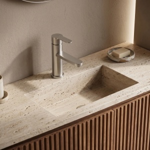 Baterie pentru lavoar Rea Arcos Brush Nickel - Img 3