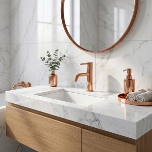 Baterie pentru lavoar Rea Venti Copper Low - Img 5
