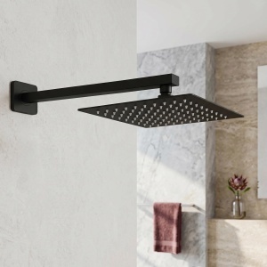 Brat de dus patrat 40 cm REA Black JS-9022B - Img 5