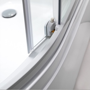 Cabina de dus din sticla securizata cu cadita de dus inalta montaj stanga Maja 115 x 85 cm - Img 21