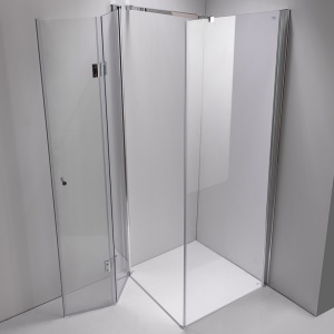 Cabina de dus din sticla securizata cu cadita de dus slim neagra KZ1180B/RIKO 90 x 90 cm - Img 18