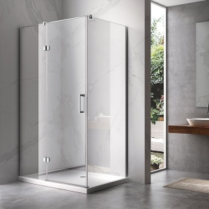Cabina de dus dreptunghiulara cu cadita de dus, Culoare Negru, Dimensiune 120X100 cm, Finisaj Crom - Img 5