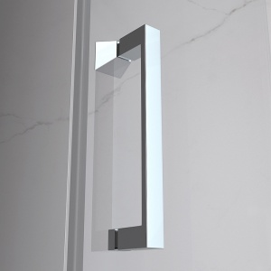 Cabina de dus dreptunghiulara cu rame cromate si cadita neagra antialunecare KZ103A-SXL03C 100 x 80 cm - Img 10