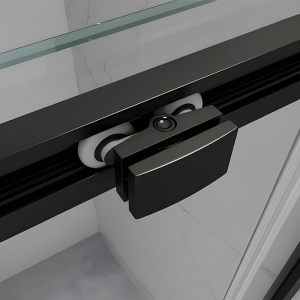 Cabina de dus dreptunghiulara din sticla securizata 8 mm si rame negre KZ22A 100 x 80 cm - Img 9