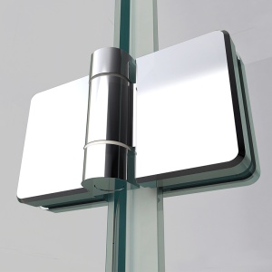Cabina de dus dreptunghiulara din sticla securizata cu rame cromate si cadita neagra antialunecare KZ12B-SXL03C 100 x 80 cm - Img 8