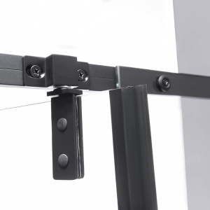 Cabina de dus dreptunghiulara din sticla securizata rame negre BS12D 90x80 cm - Img 13