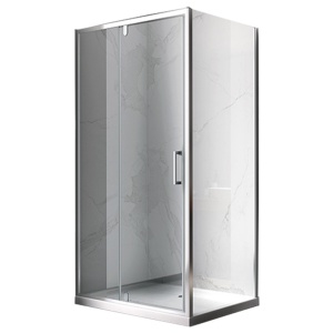 Cabina de dus dreptunghiulara din sticla securizata si rame cromate KZ07D 120 x 100 cm