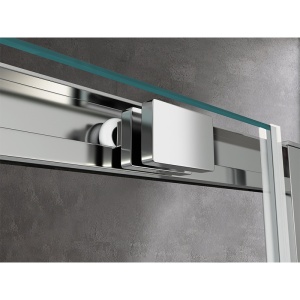 Cabina de dus dreptunghiulara dins ticla securizata cu rame cromata si cadita alba inclusa KZ103C-ST03C 120 x 80 cm - Img 10
