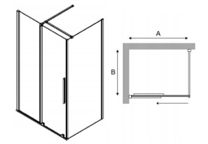 Cabina de dus glisanta Veldman Lea crom 150 x 100 cm sticla 8 mm - Img 14