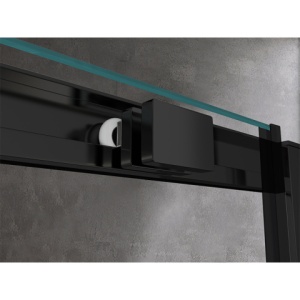 Cabina de dus KZ104C-BL neagra + cadita de dus ST04C-BL neagra dimensiune 120x90cm - Img 5