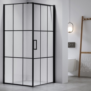 Cabina de dus patrata cu cadita de dus inclusa BS13A/SXL02A 80 x 80 cm negre - Img 4
