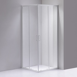 Cabina de dus patrata cu rame albe si cadita alba antialunecare KZ93B-SXL02B 90 x 90 cm - Img 2