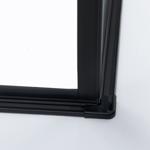 Cabina de dus patrata de colt KZ29 negru mat 80 x 80 cm sticla 6 mm - Img 17