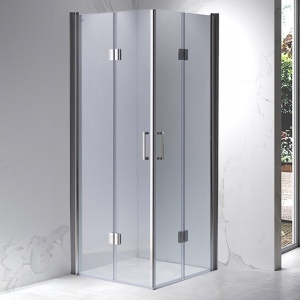 Cabina de dus patrata din sticla securizata 6 mm si rame cromate KZ1290B 90 x 90 cm - Img 2