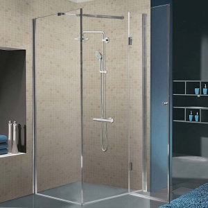 Cabina de dus patrata din sticla securizata cu rame cromate KZ1390A 80 x 80 cm - Img 12