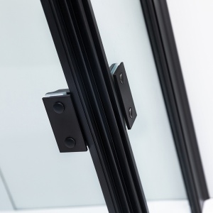 Cabina de dus patrata KZ25 negru mat 80 x 80 cm sticla 6 mm - Img 7