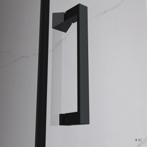 Cabina de dus patrata ZES-KZ04B-BL-80, 80 x 80cm, cu rame negru mat, sticla 6 mm - Img 5