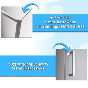 Cabina de dus patrata ZES-KZ04C-BL-90 negru mat 90 x 90 cm sticla 6 mm - Img 17