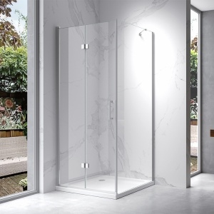 Cabina de dus patrata ZES-KZ20C-90 cu rame cromate 90 x 90 cm - Img 2