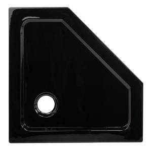 Cabina de dus pentagonala cu rame negre si cadita neagra inclusa KZ91A/ST07A 80 x 80 cm - Img 14