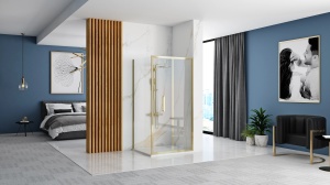 Cabina De dus Rapid Fold, De Colt, Dimensiune 100x100cm, Culoare Gold - Img 5