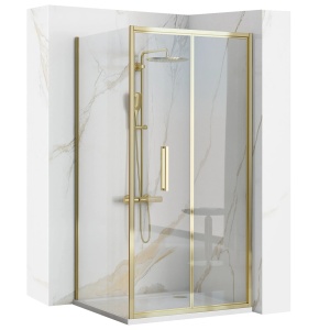 Cabina De dus Rapid Fold, De Colt, Dimensiune 100x90cm, Culoare Gold