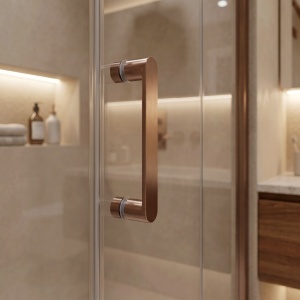 Cabina de dus Rea Bruno Brush Copper 90x90 cm - Img 7