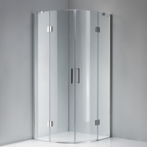 Cabina de dus semicirculara din sticla securizata rame cromate KZ92B 90 x 90 cm - Img 5