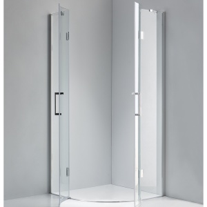 Cabina de dus semicirculara din sticla securizata rame cromate KZ92B 90 x 90 cm - Img 15