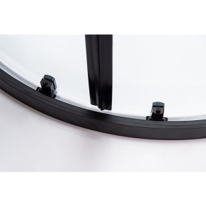 Cabina de dus semicirculara din sticla securizata si rame negre cu cadita alba inclusa BS01B/SXL01B 90 x 90 cm - Img 10