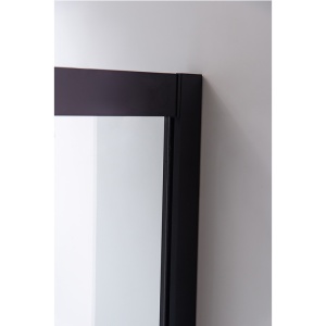 Cabină de duș semirotundă BS01A, 80x80 cm, profil negru + cădiță de duș albă - Img 16