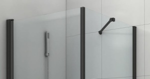 Cabina de dus Veldman Atlanta negru mat 70 x 60 x 195 cm sticla 6 mm - Img 4